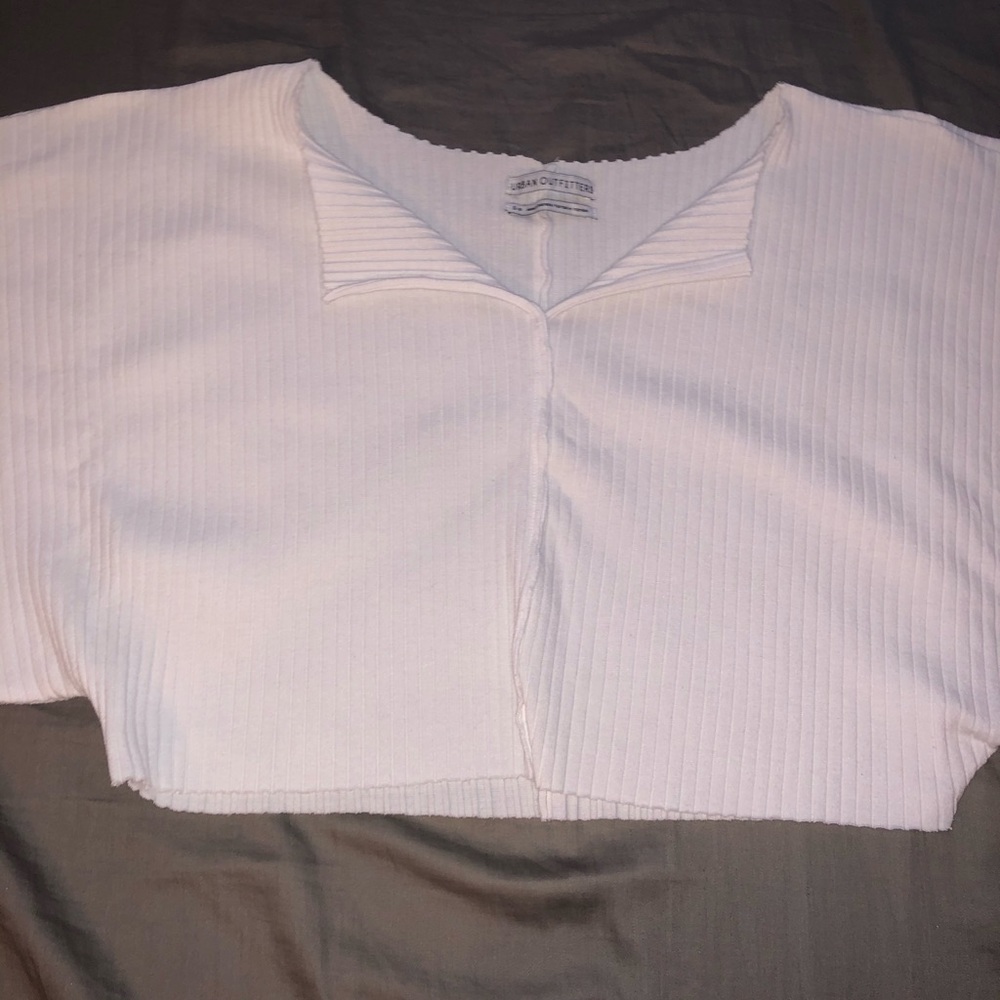 Urban outfitters white oversized crop top